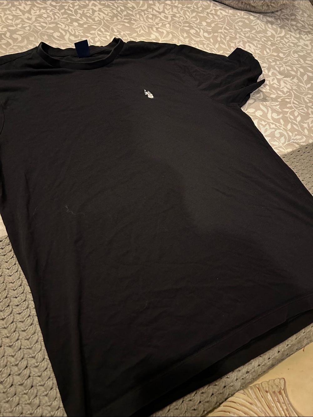 U.S. Polo Assn. Black Short Sleeve Crewneck Tee with Chest Pony Logo